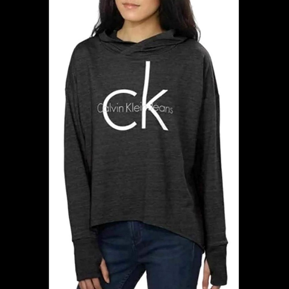 Calvin Klein Jeans Logo Grey Hoodie